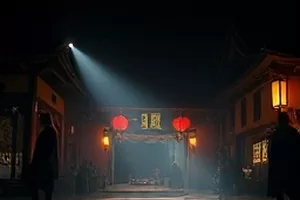 午夜面包房 深夜刚出炉的牛角包特写